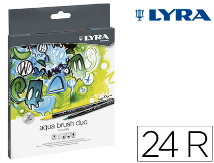 24 rotuladores Lyra Aqua Brush Dúo